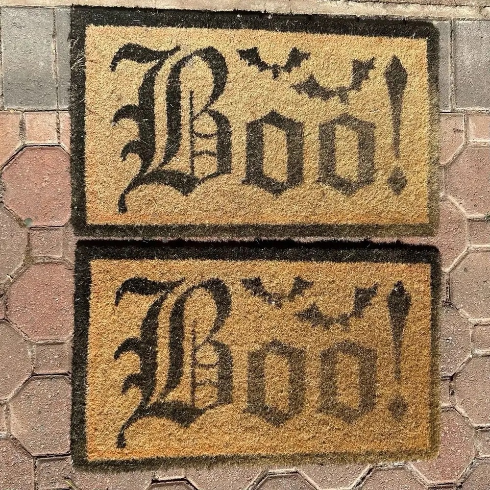 2 Halloween Welcome Doormats Boo Holiday Season Fall October